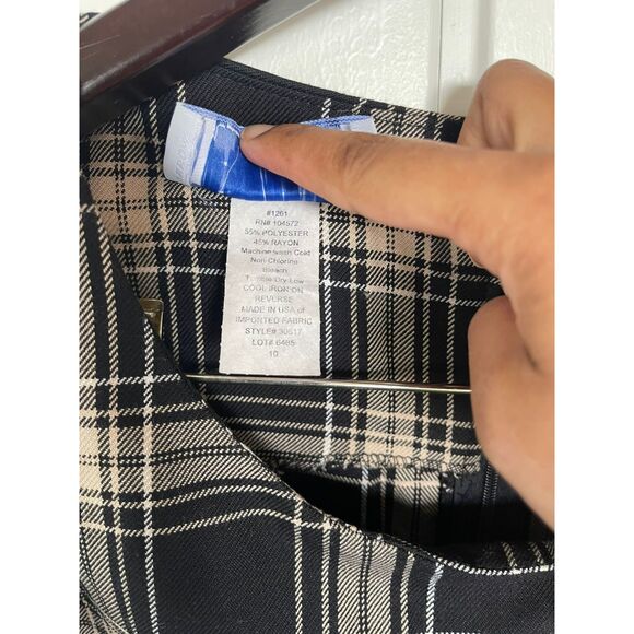 BFA Classics Women's Comfort Sleeveless Plaid Midi Dress Size 10 - Picture 4 of 8